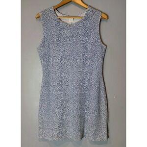 Vtg Alias 90s Y2K Dress Women Sz Large Blue Ditzy Floral Mini Boho Cottage Ombre